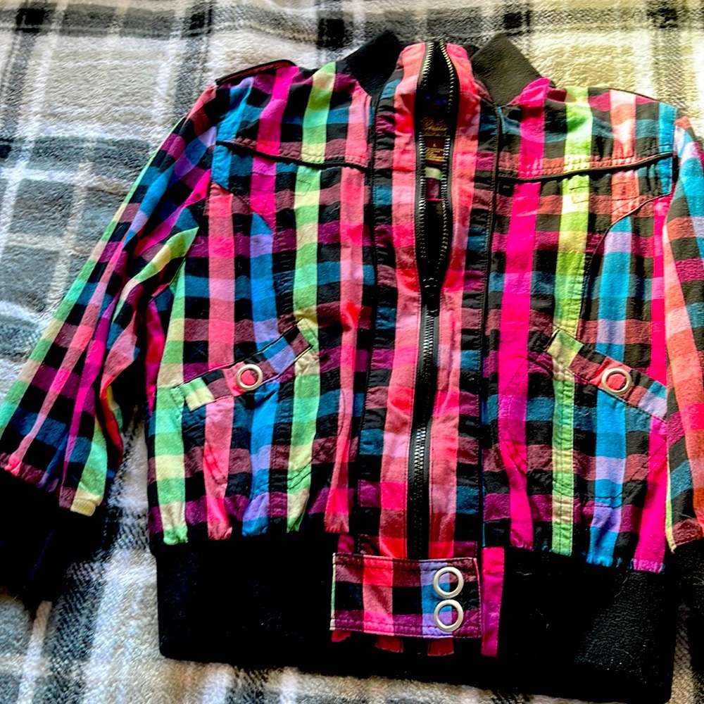 Multicolor plaid jacket